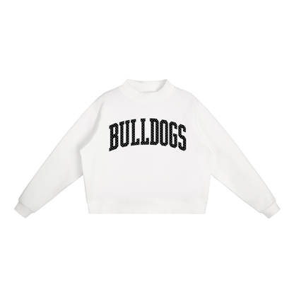Essential Fleece Mock-Neck Crew Sweatshirt