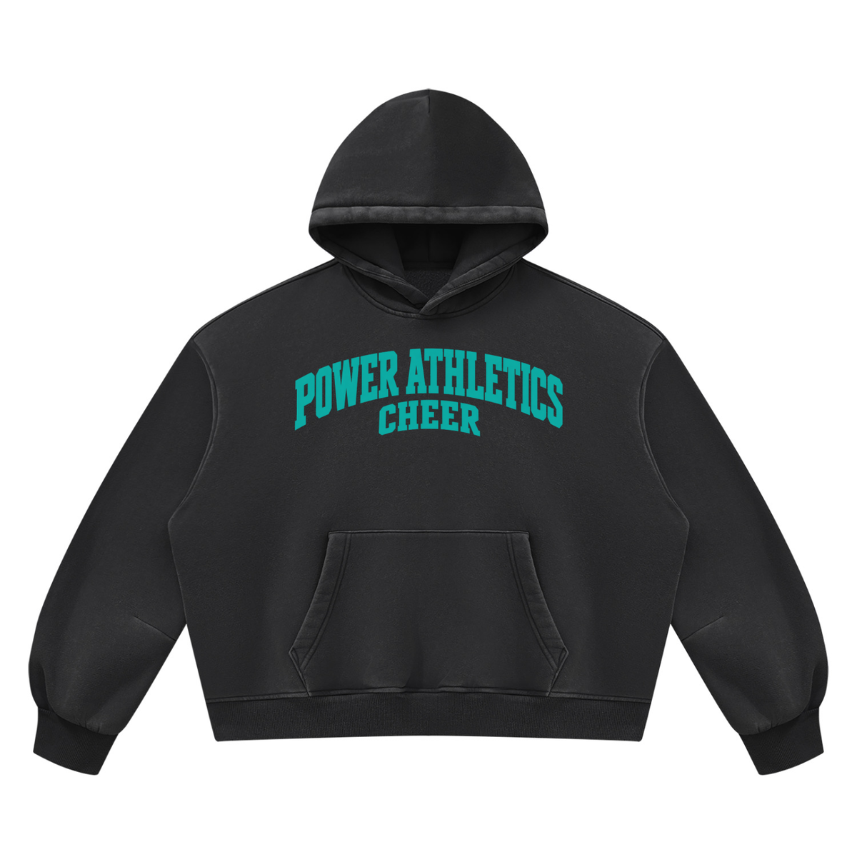 POWER ATHLETICS Unisex Vintage Wash Boxy Fleece Hoodie