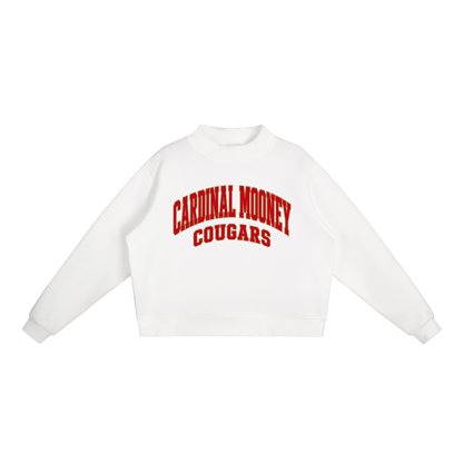 Basic 2 Cardinal Mooney Essential Fleece Mock-Neck Crew Sweatshirt