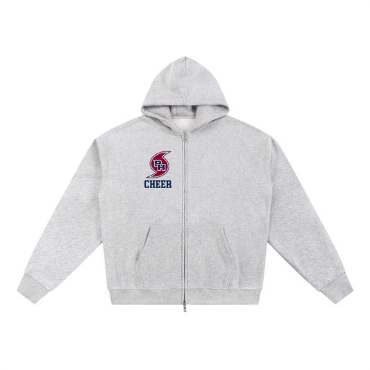 Simple Palm Harbor Essential Fleece Zip-Through Hoodie