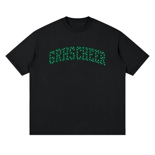 Polka Dot Green River Oversized Drop Shoulder T-Shirt