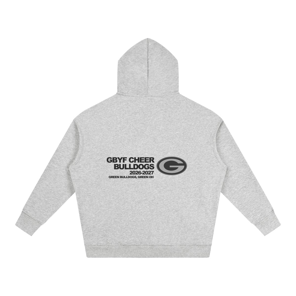 Vector Star Front Green Bulldogs Oversize Fleeced Hoodie