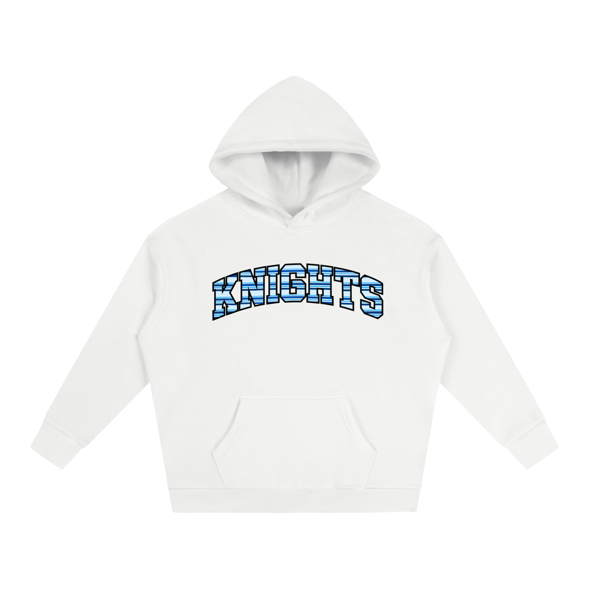 Striped Knights Oversize Fleeced Hoodie