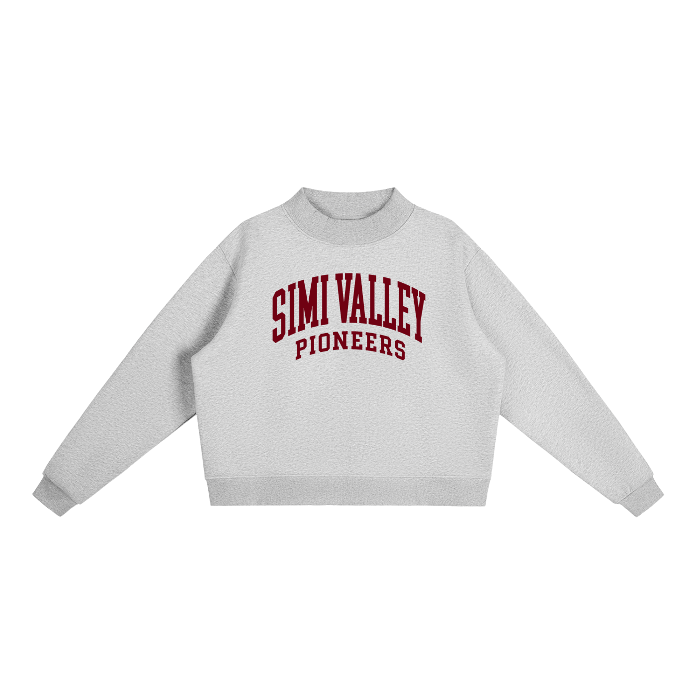Basic 2 Simi Valley Essential Fleece Mock-Neck Crew Sweatshirt
