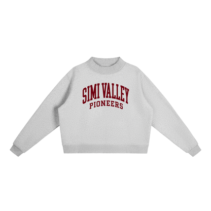Basic 2 Simi Valley Essential Fleece Mock-Neck Crew Sweatshirt
