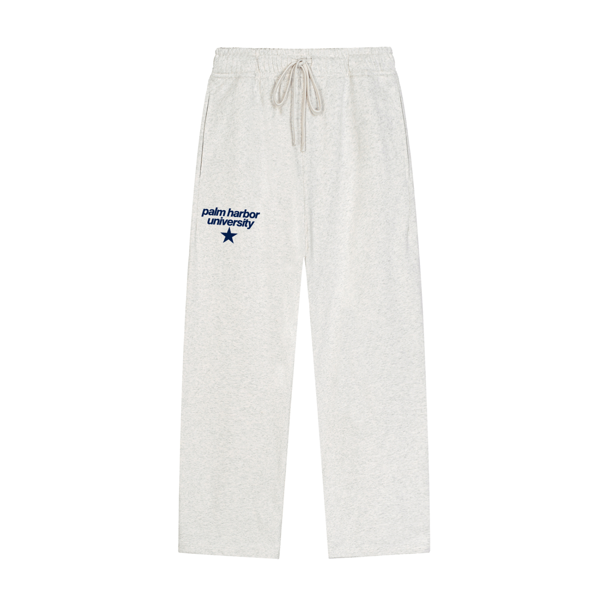 Solid Color Straight-Leg Sweatpants