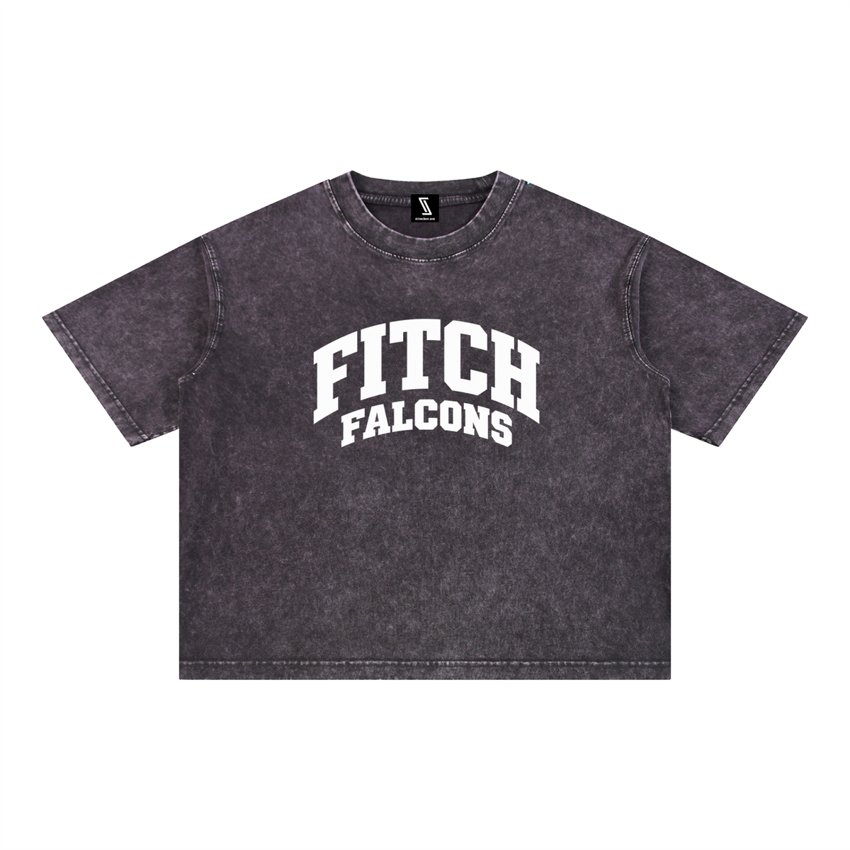 Basic 2 White Fitch Mineral Wash Boxy Cotton T-Shirt