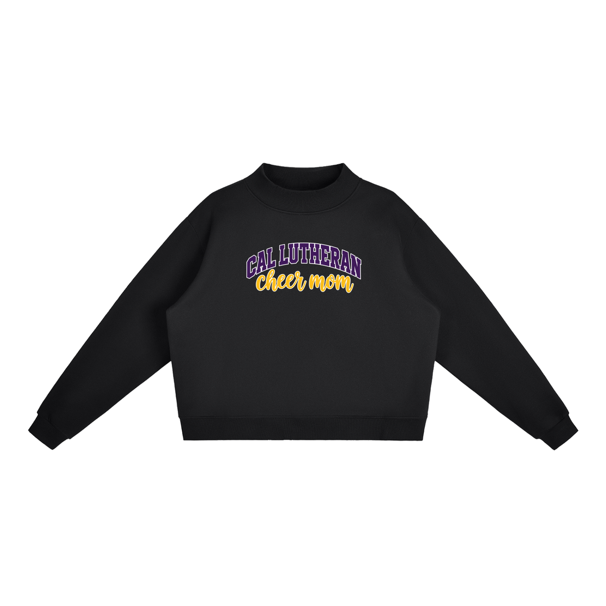 Essential Fleece Mock-Neck Crew Sweatshirt