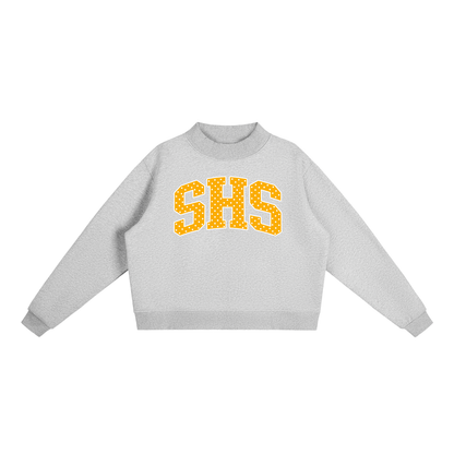 Essential Fleece Mock-Neck Crew Sweatshirt