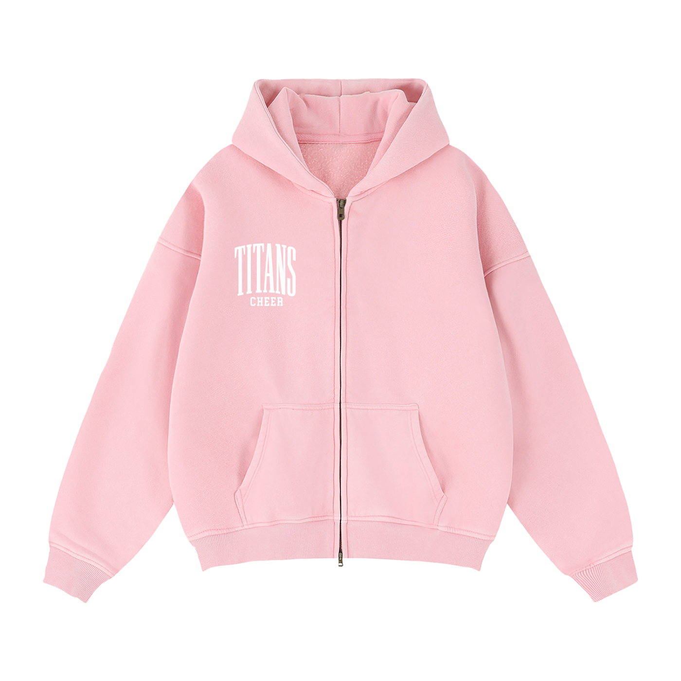 Zip-Through Boxy Fleece Hoodie