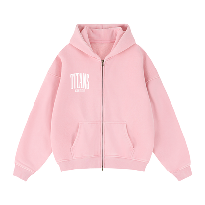 Zip-Through Boxy Fleece Hoodie