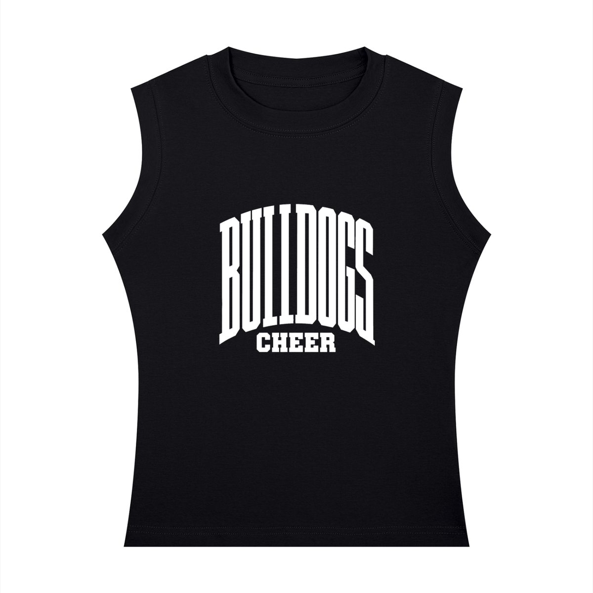 Basic 3 Green Bulldogs Women's Crewneck Tank Top