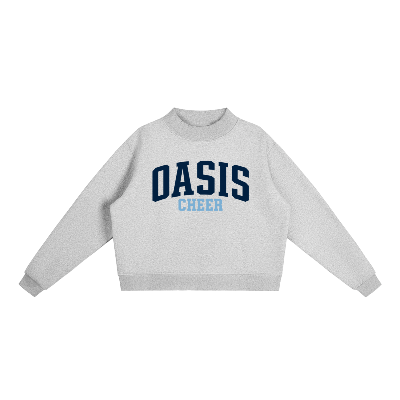 Basic 1 Oasis Essential Fleece Mock-Neck Crew Sweatshirt