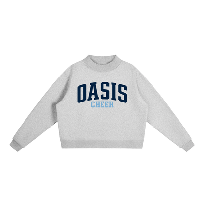 Basic 1 Oasis Essential Fleece Mock-Neck Crew Sweatshirt