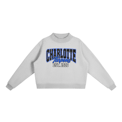 Essential Fleece Mock-Neck Crew Sweatshirt