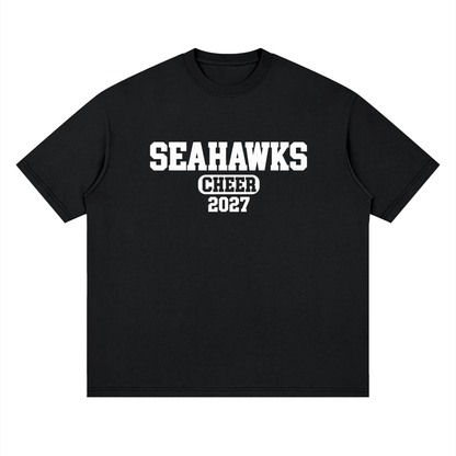 Old School Seahawks Oversized Drop Shoulder T-Shirt