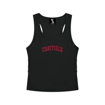 Polka Dot Chatfield Women’s Ruched Tank Top