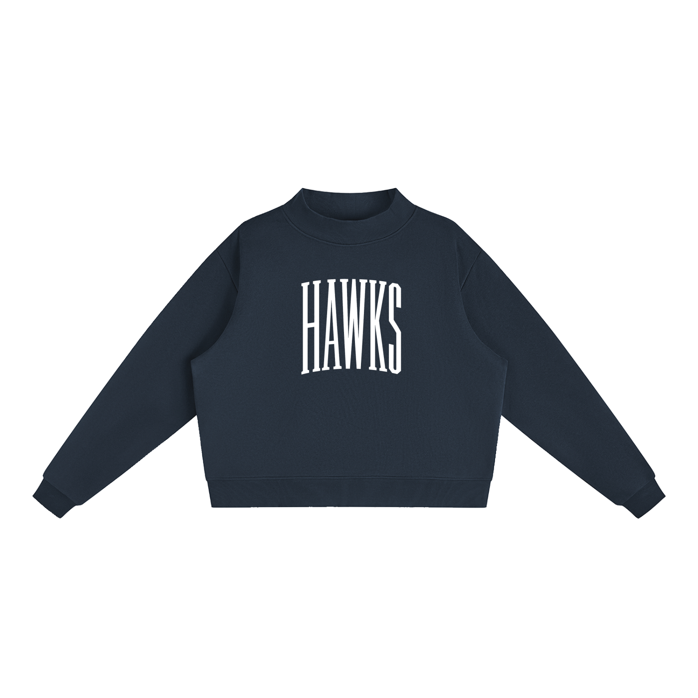 Essential Fleece Mock-Neck Crew Sweatshirt