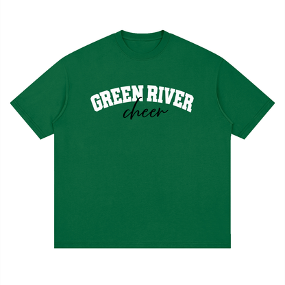 Cursive Green River Oversized Drop Shoulder T-Shirt