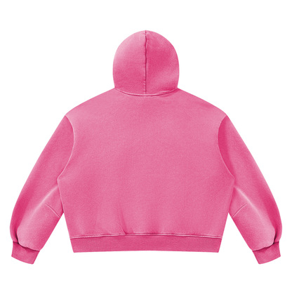 Unisex Vintage Wash Boxy Fleece Hoodie