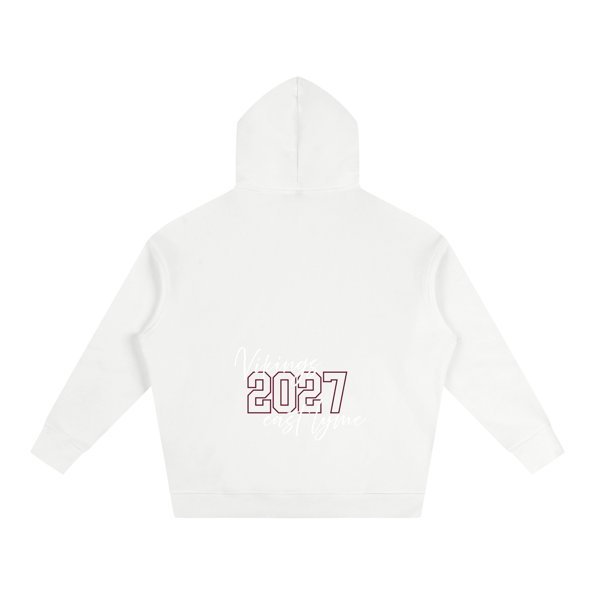 Cursive Front East Lyme Oversize Fleeced Hoodie