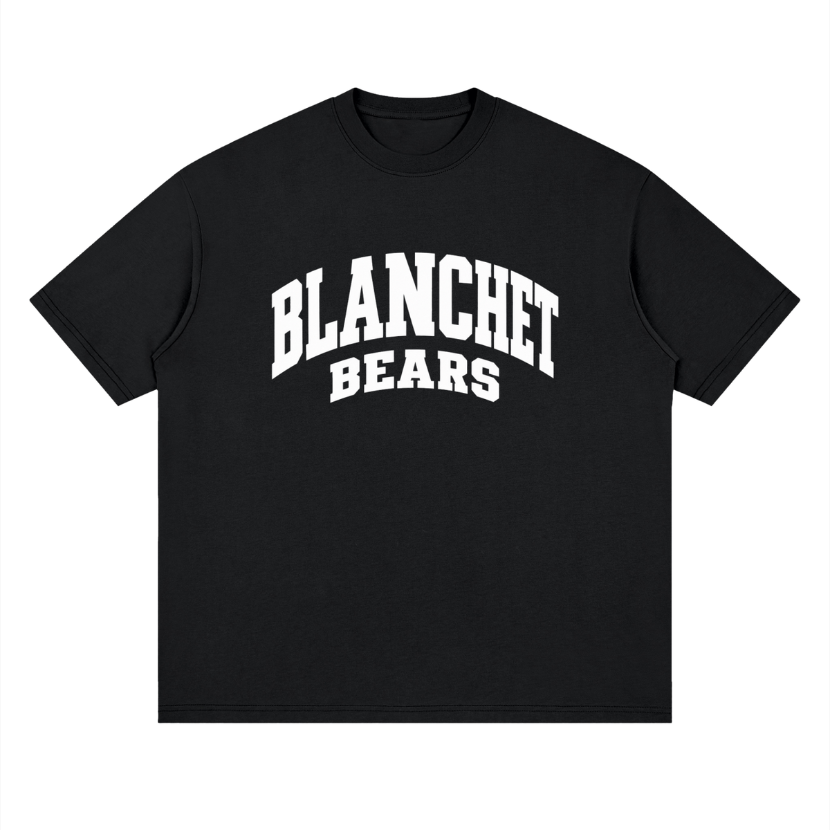Basic 2 White Blanchet Oversized Drop Shoulder T-Shirt