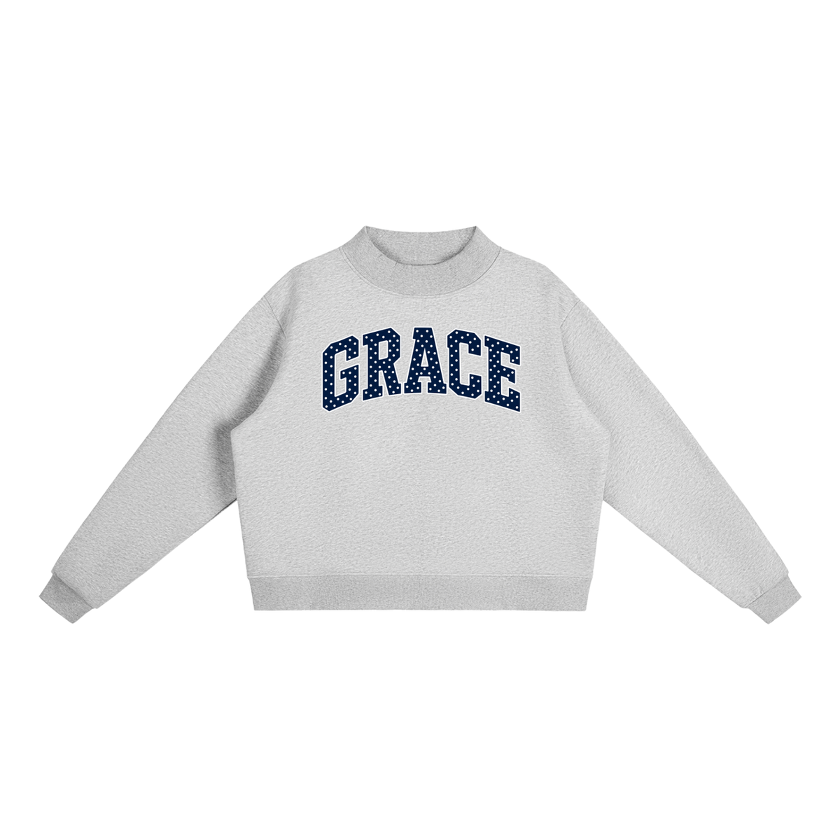 Essential Fleece Mock-Neck Crew Sweatshirt