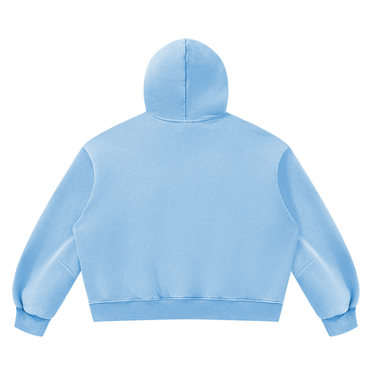 Unisex Vintage Wash Boxy Fleece Hoodie
