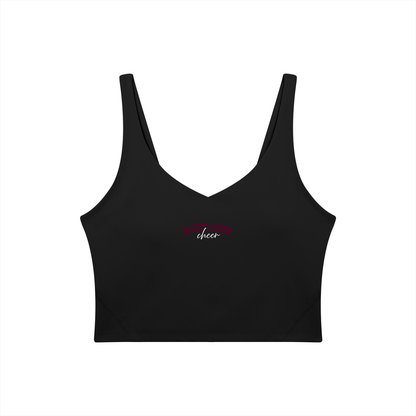 Cursive East Lyme Women's V-Neck Yoga Sports Bra