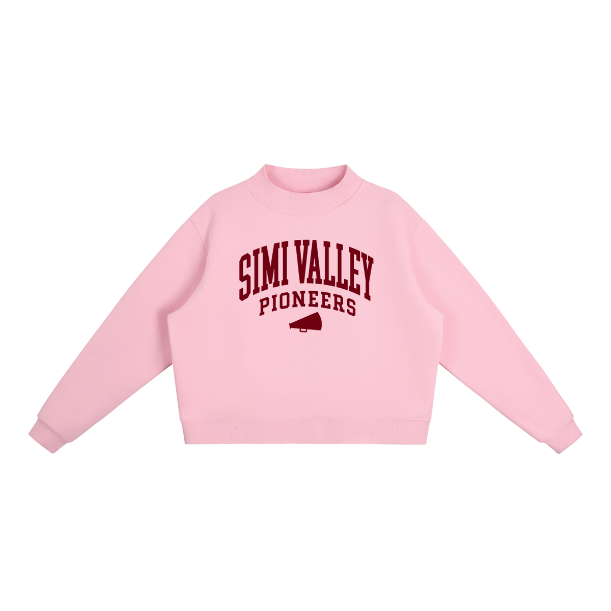 Basic 2 Simi Valley Essential Fleece Mock-Neck Crew Sweatshirt