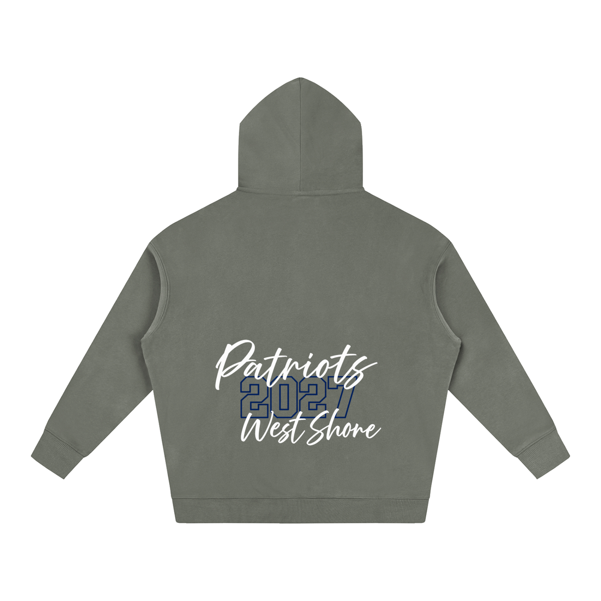 Cursive Front West Shore Oversize Fleeced Hoodie