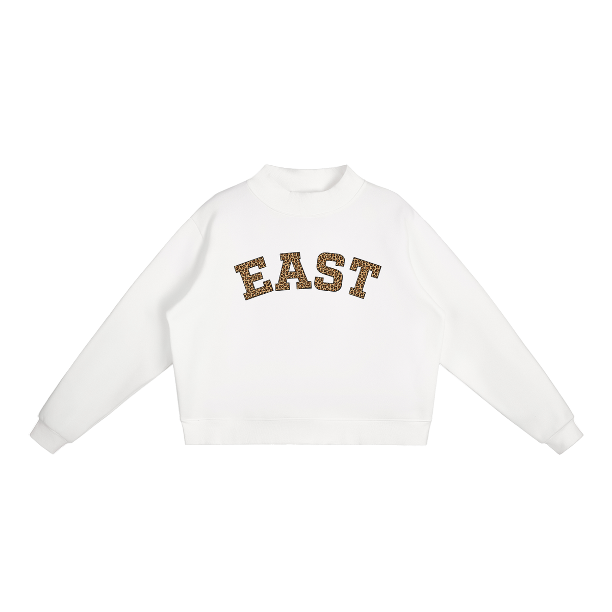 East Leopard Mock Neck Mock-Neck