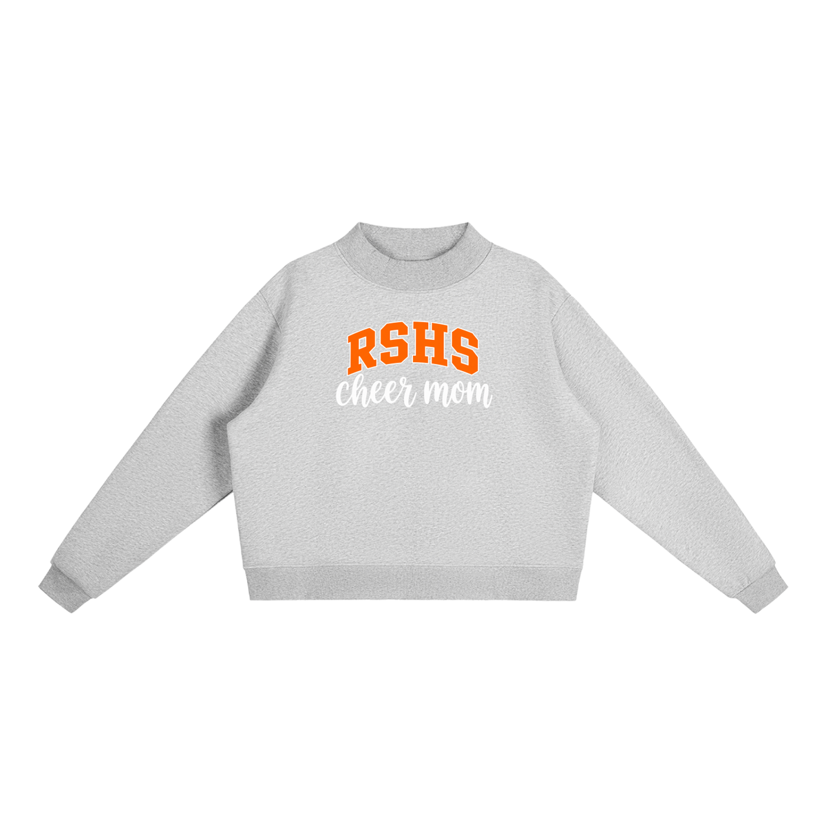 Cheer Mom Rock Springs Essential Fleece Mock-Neck Crew Sweatshirt (printed)