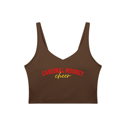 Cursive Cardinal Mooney Women's V-Neck Yoga Sports Bra