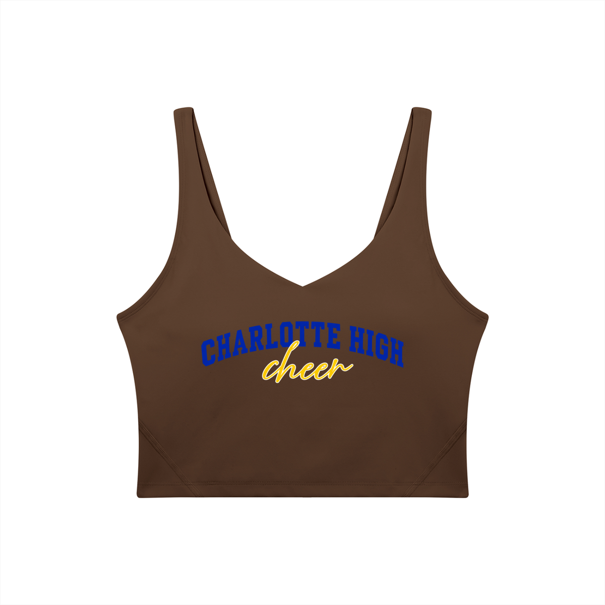 Cursive Charlotte Women's V-Neck Yoga Sports Bra