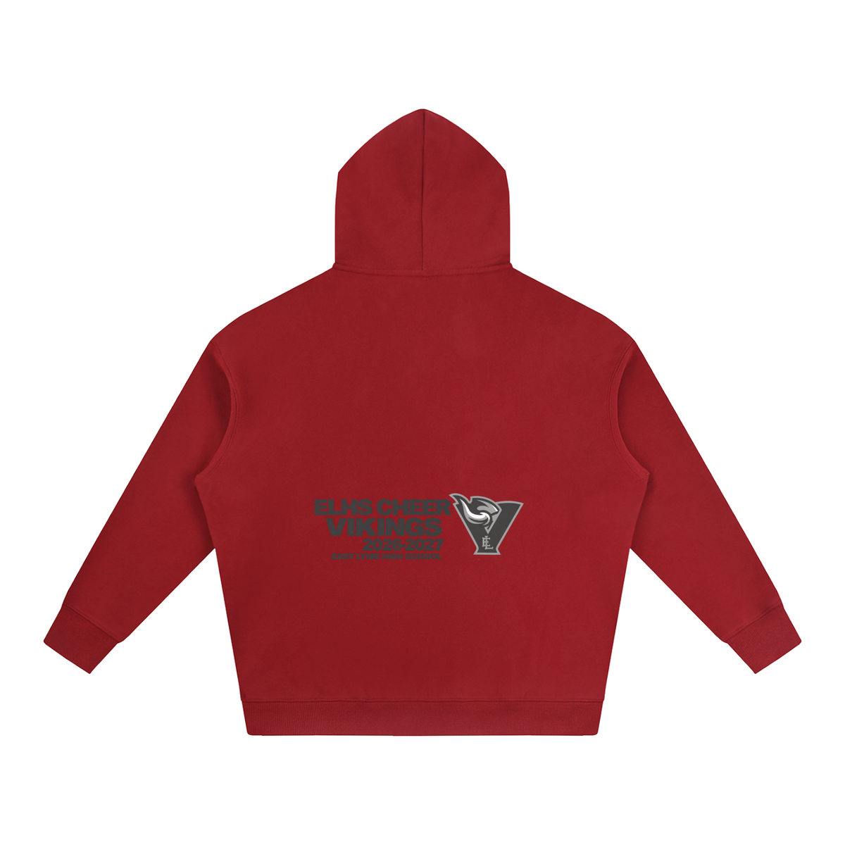 Vector Star Front East Lyme Oversize Fleeced Hoodie
