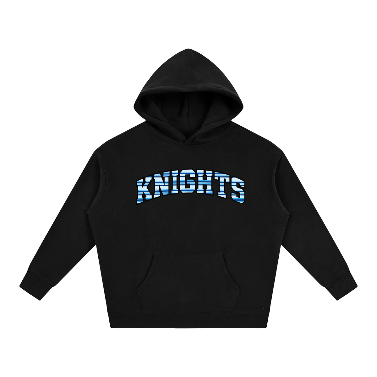 Striped Knights Oversize Fleeced Hoodie