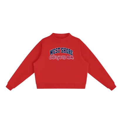 Cheer Mom West Shore Essential Fleece Mock-Neck Crew Sweatshirt (printed)