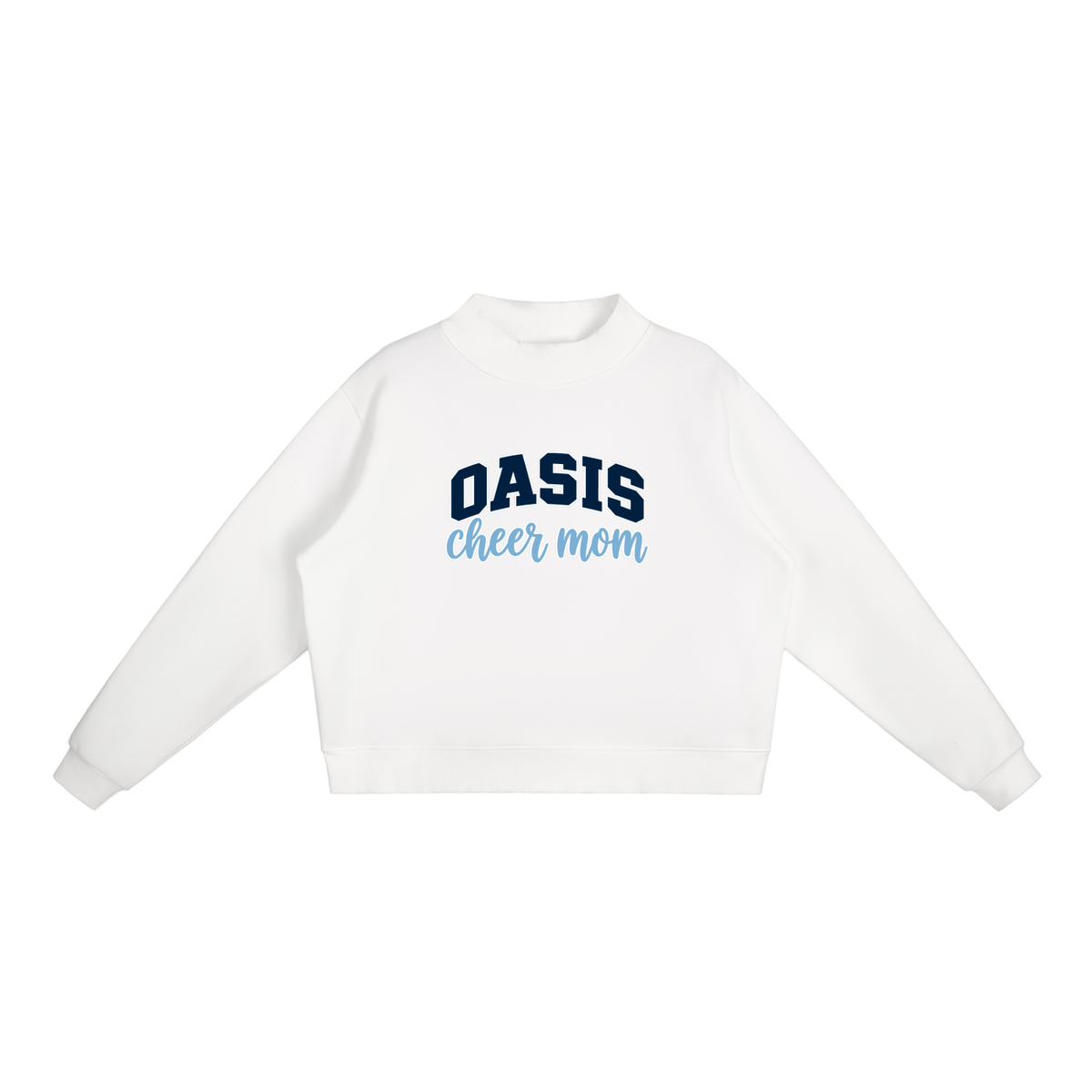 Essential Fleece Mock-Neck Crew Sweatshirt