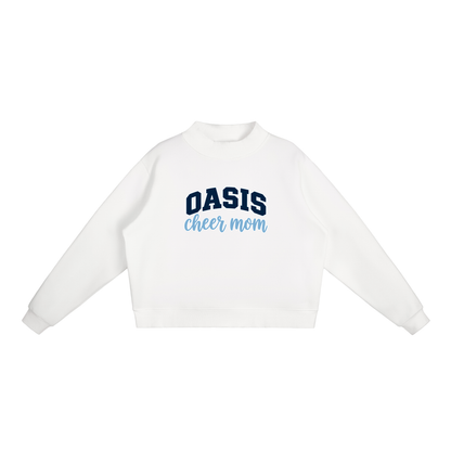 Essential Fleece Mock-Neck Crew Sweatshirt