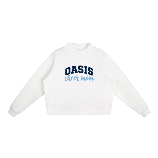Essential Fleece Mock-Neck Crew Sweatshirt
