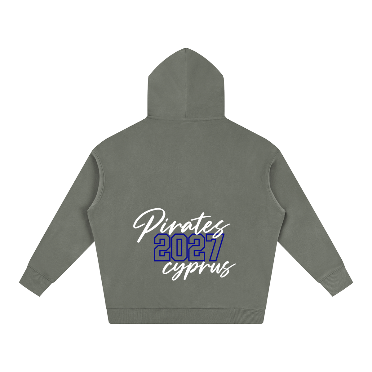 Cursive Front Cyprus Oversize Fleeced Hoodie