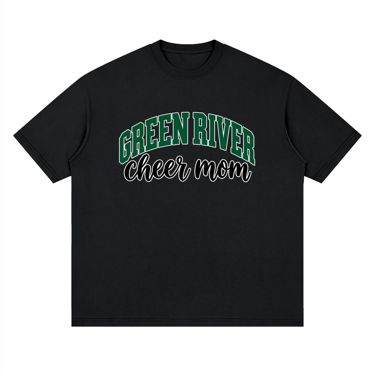 Cheer Mom Green River Oversized Drop Shoulder T-Shirt