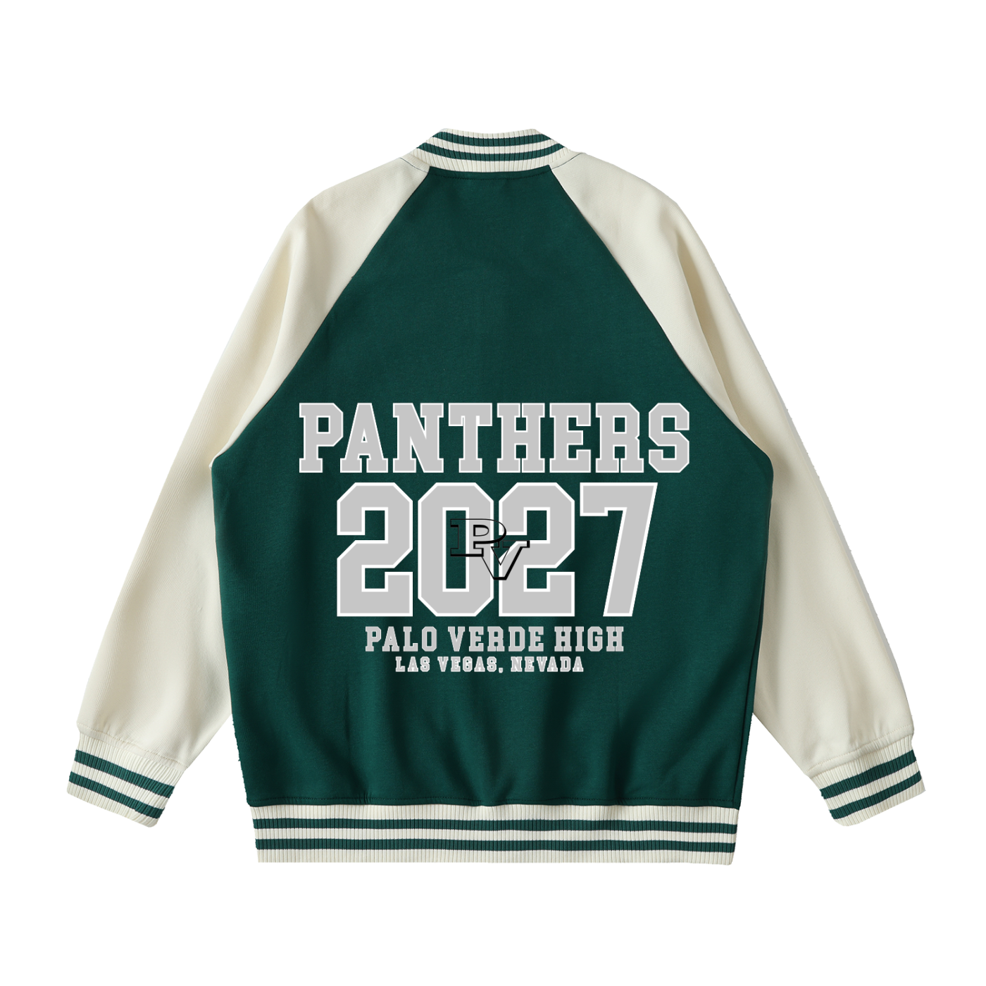 Two Tone Raglan Sleeve Varsity Jacket
