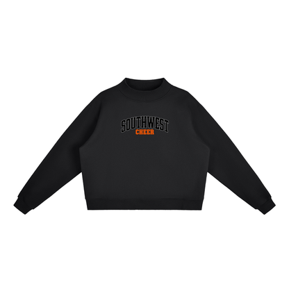 Essential Fleece Mock-Neck Crew Sweatshirt