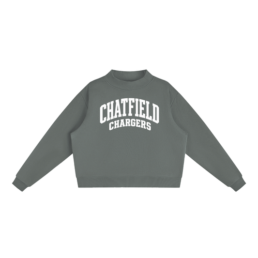 Essential Fleece Mock-Neck Crew Sweatshirt