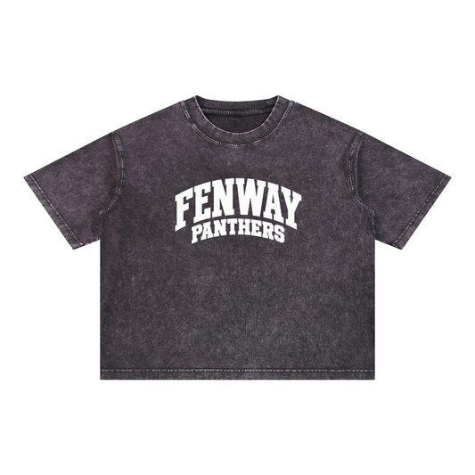 Basic 2 White Fenway Mineral Wash Boxy Cotton T-Shirt