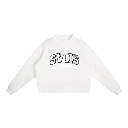 Essential Fleece Mock-Neck Crew Sweatshirt