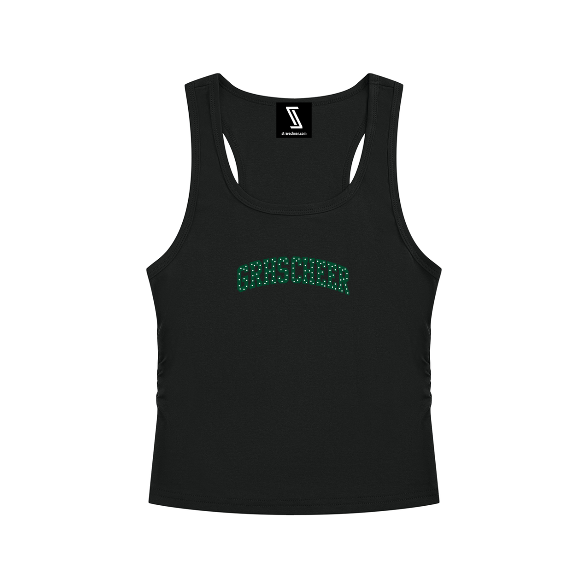 Polka Dot Green River Women’s Ruched Tank Top
