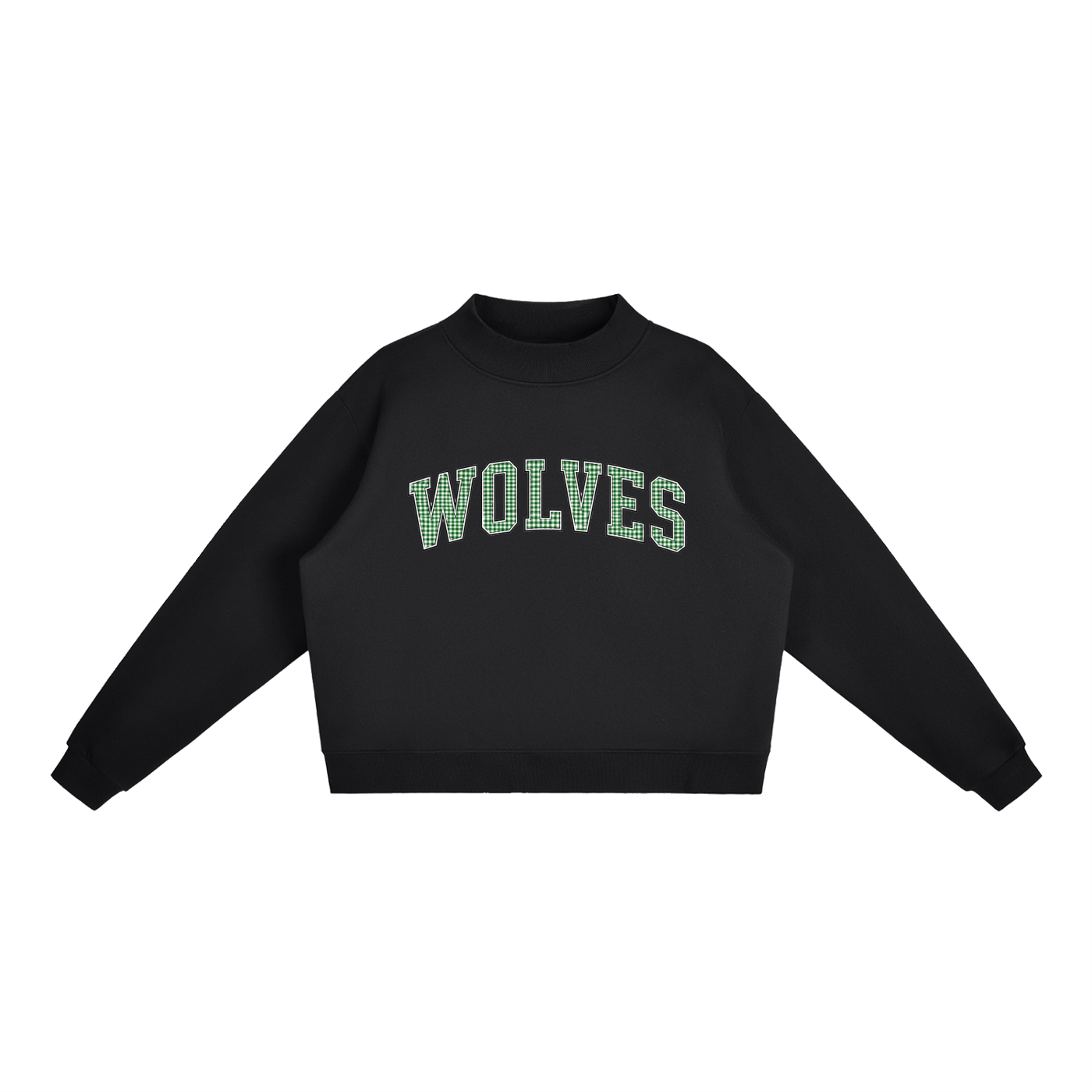 Gingham Wolves Mockneck